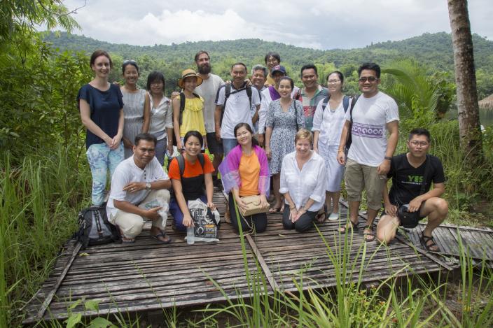 La and colleague during the retreat in Tatai, 2017