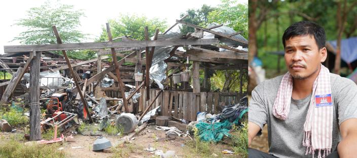 y Nhonh, a displaced man at the Phnom Thmor Kambor pagoda camp shared his grief after his home was bombed during the Cambodia–Thailand border conflict