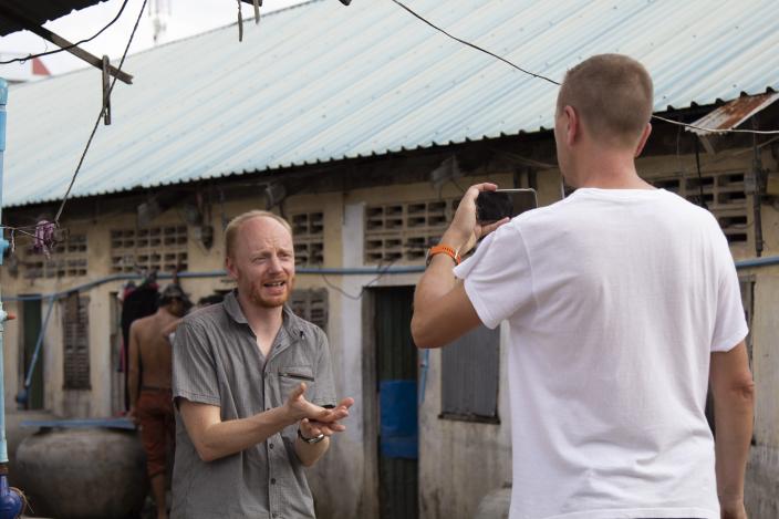 Interview with media, life of informal workers in Cambodia