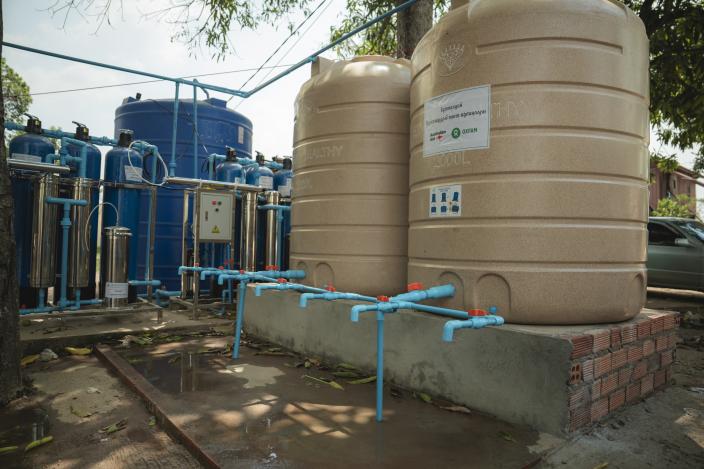 Water filtration system provided by Oxfam