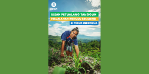 Cover buku ICDRC Kisah Petualang Tanguh Perjalanan Menuju Resiliensi di Timur Indonesia