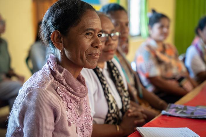 Uri is a farmer from NTT. They received training and mentoring from Oxfam partner PIKUL, to help increase their farming yields and selling any excess produce for extra income. Photo: Kyo/Oxfam