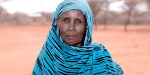 Duda Ousman, Wajir emergency drought response beneficiary. Photo Credit: Joy Obuya