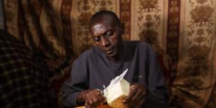 Shadrack helping his wife on household chores. Shadrack helping his wife on household chores.