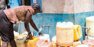 Roda Lokaale, fetching water at an Oxfam supported water point in Turkana. Photo Credit: Joy Obuya