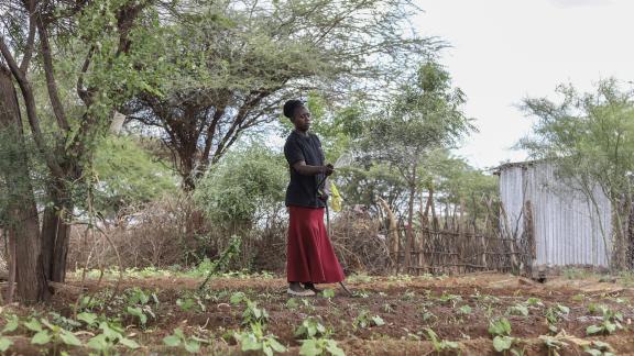 Project participant at her garden