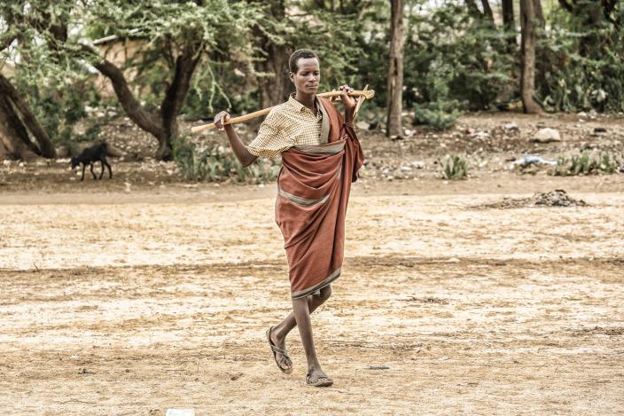 Nakaale Lopodo 22, a resident of Lokichar in Turkana County Northern Kenya. Photo Credit/Jeremy Mutiso