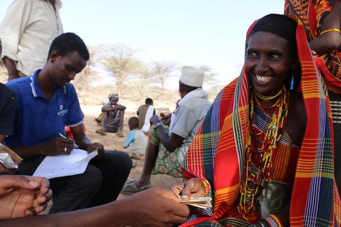 Unconditional emergency cash transfer in progress. Photo Credit: Joyce Kabue