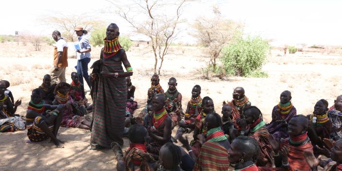 Community meeting on oil and gas in Lokichar, Turkana. Photo Credit: LightBox Limited