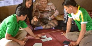 River Mapping workshop for students. Photo by: Thome, Oxfam in Laos River Mapping workshop for students. Photo by: Thome, Oxfam in Laos