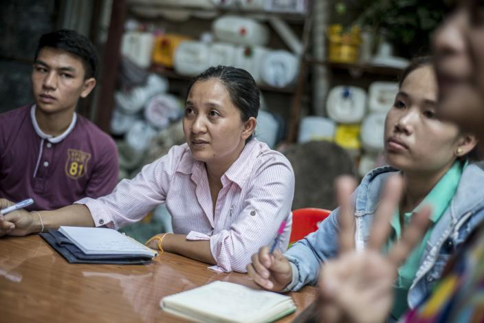 Informal workers, garbage pickers meeting, Vientiane, Laos