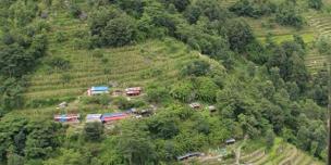 The landslide at Ree village of Dhading