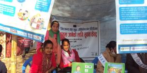 Awareness raising at the Indian border during Migration Day - Credit: Oxfam