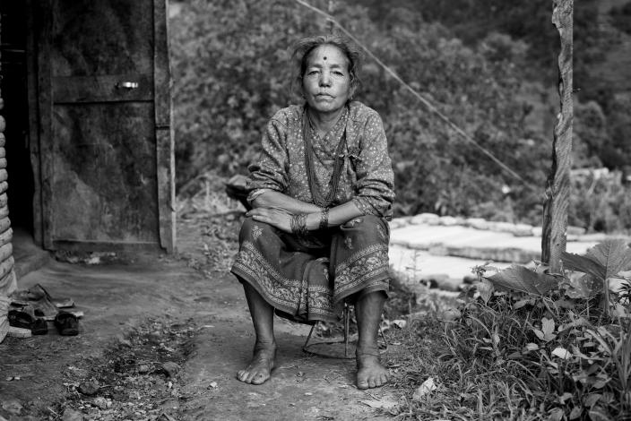 This widow from Chandragiri has no land documents and feels insecure as an illegal settler - Credit: Martin Grahovski/Oxfam