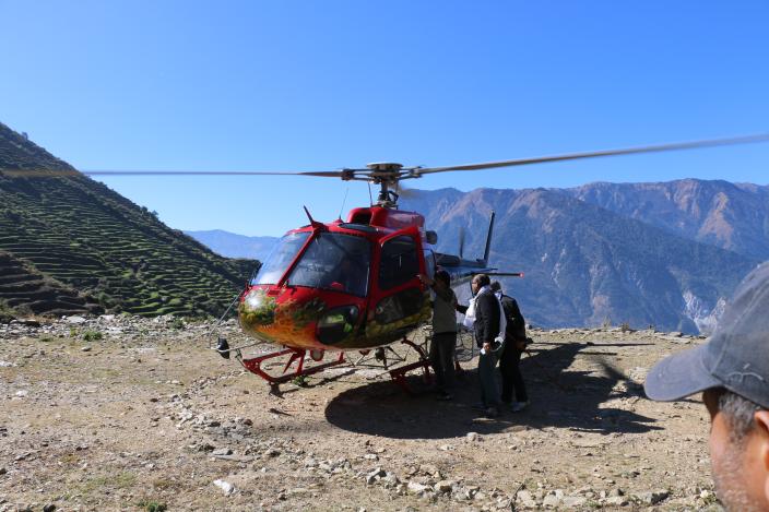 helicopter in kerauja