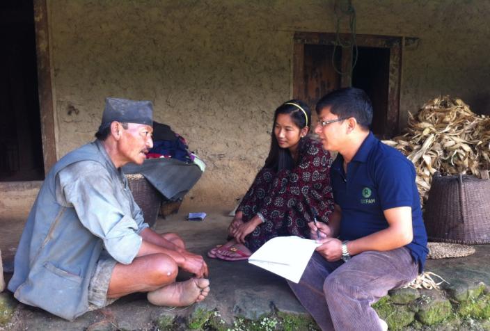 Oxfam and partners discuss the importance of constructing toilets in Nuwakot