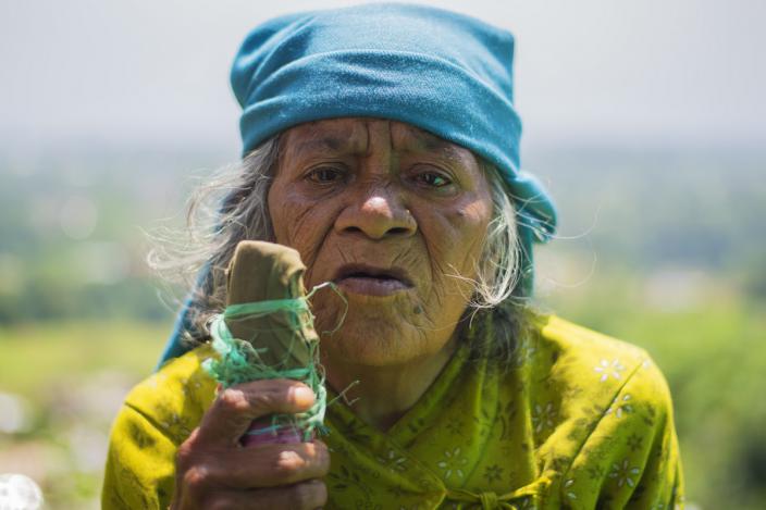 San Nani Magarati, an elderly widow from Changunarayan, who lost her house after the earthquake - Credit: Martin Grahovski/Oxfam