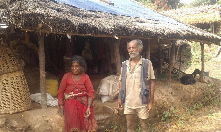 Ram Krishna Devkota and his wife 