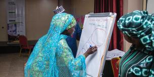 Participant using a GALS tool: Vision Road Journey