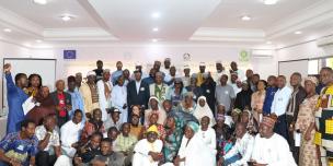 Group Photo of participants at the Annual Review Meeting in Yola, Adamawa State. Photo: Oxfam/James Bigila