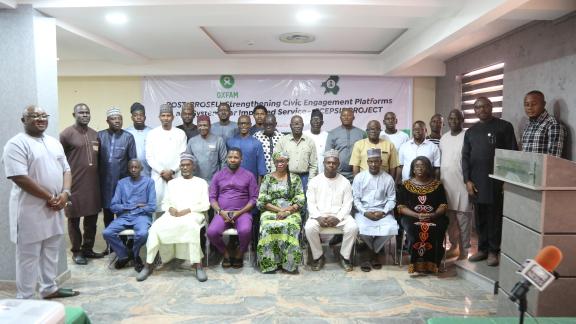 Group photo of participants at the OGP learning exchange