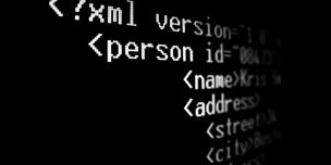 image of computer code text on black background