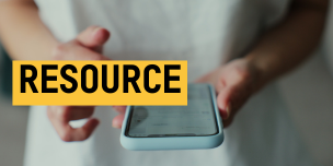 Thumbnail image of a person scrolling on a phone. Text overlaid reading "resource"