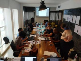 Group of people part of Al Khatt, ReCIPE's partner in Tunisia