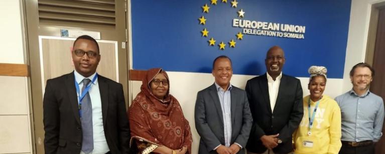 Group of people part of Somalia Non-State Actors (SONSA), ReCIPE's partner in Somalia