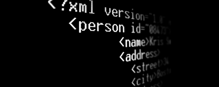 image of computer code text on black background
