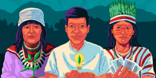 Ilustración de personas de la Amazonía peruana Ilustración de personas de la Amazonía peruana