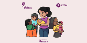 Ilustración de mujeres cuidando Ilustración de mujeres cuidando