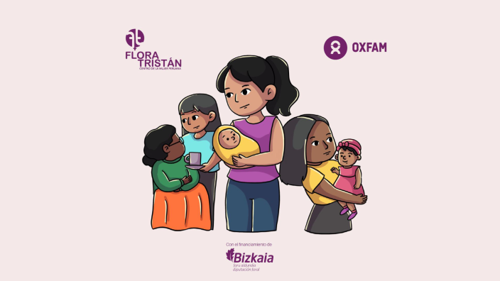 Ilustración de mujeres cuidando