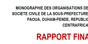 Illustration rapport - Les organisations de la société civile à Paoua