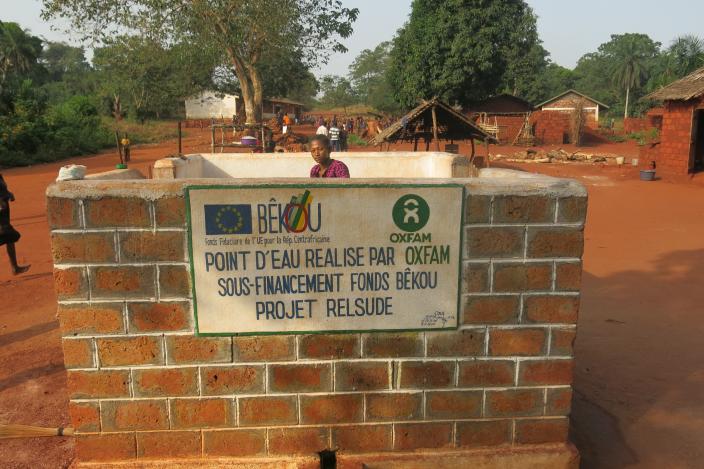 Une des fontaines réalisées par Oxfam dans le cadre du projet RELSUDE