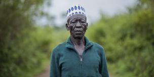 Buga Nulu is a Landlord from Bidi Bidi refugee setttlement who volunteered his land to support the refugee community in cultivation..jpg