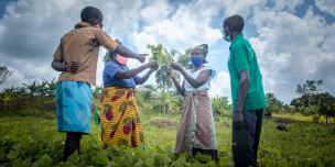 Farmer Field School group members in Adjumani Farmer Field School group members in Adjumani
