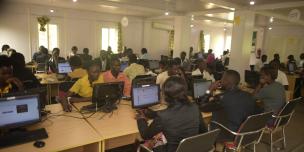 One of the Oxfam-SINFA internet Now centres for youth employment  in Gulu. Photo credit: Oxfam