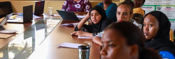 Women refugee leaders during a consultation meeting to prepare global refugee forum pledges