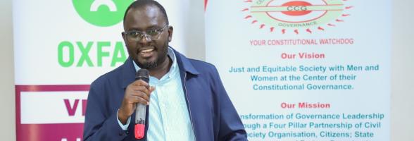 Oxfam in Uganda Country Director Francis Shanty Odokorach