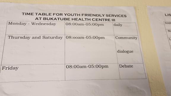 Youth friendly services 