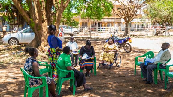 Caucus meeting led by the women caucus at Nebbi District Local Government Head Quarter