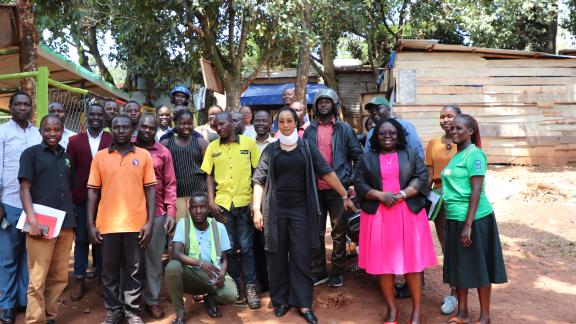 Oxfam in Africa Director Fati N’zi-Hassane interacted with boda boda riders in Nakawa