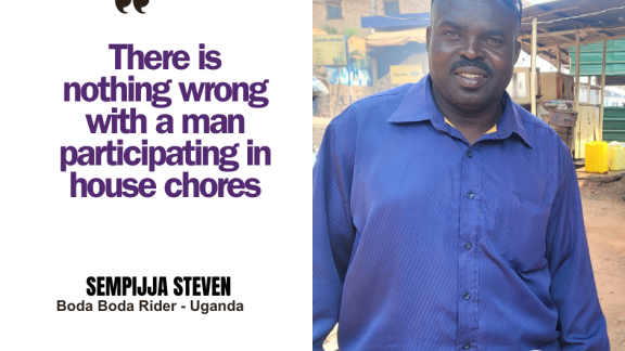 Sempijja Steven is a motorcycle rider in Nakawa who is trying to change societal norms on unpaid care work Sempijja Steven is a motorcycle rider in Nakawa who is trying to change societal norms on unpaid care work