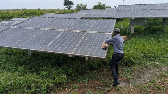 Shakir cleaning solar panels Shakir cleaning solar panels