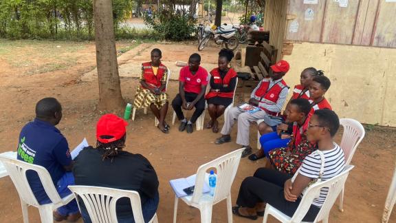 The volunteers undergoing through a training on SOPs on Ebola in Mbale City