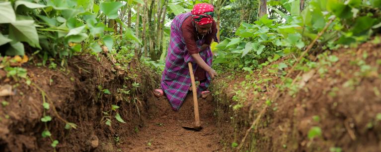 Kalenda Jane Florence, a farmer from Bududa District 