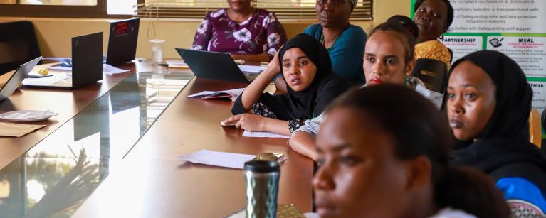 Women refugee leaders during a consultation meeting to prepare global refugee forum pledges