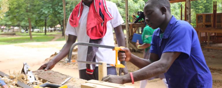 Carpentry students at Inde Vocational Institute which is supported by Oxfam in Uganda.JPG