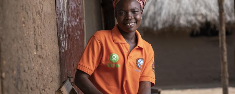 Jane Adili, serves as a woman leader on the Refugee Welfare Council I (RWCI) committee for Village 8